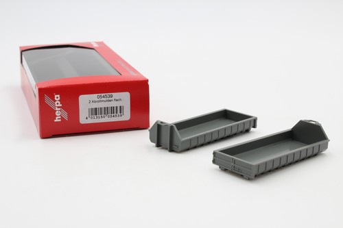 Herpa flache abrollmulde grau - flache, abrollmulde,